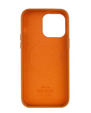 Чохол шкіряний Apple Leather Case with MagSafe для iPhone 14 Pro Max коричневий Golden Brown фото