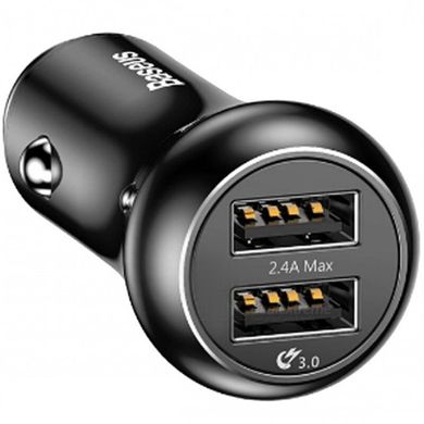 Автомобільний зарядний пристрій Baseus Gentry (CCALL-GC01) 2 порту USB швидка зарядка 4.2A АЗП чорне Black фото
