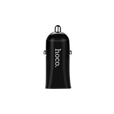 Автомобільний зарядний пристрій Hoco Z12 2 порту USB швидка зарядка 2.4A АЗП чорне Black фото