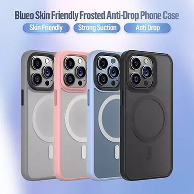 Чохол Blueo Frosted Anti-Drop Case with MagSafe для iPhone 14 Plus Black фото