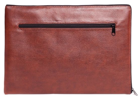 Кожаный чехол Gmakin для Macbook Air 13 (2012-2017) / Pro Retina 13 (2012-2015) на молнии коричневый (GM69) Brown фото