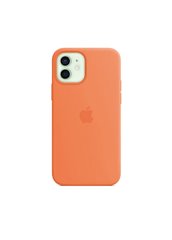 Чехол силиконовый soft-touch Apple Silicone case with Magsafe для iPhone 12/12 Pro оранжевый Kumquat фото