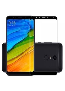 Защитное стекло с рамкой для Xiaomi Redmi 5+(black) фото