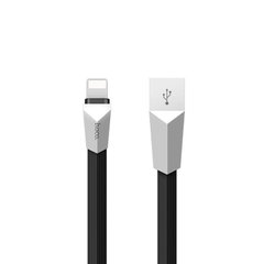 Кабель Lightning to USB Hoco X4 1 метр чорний Black фото