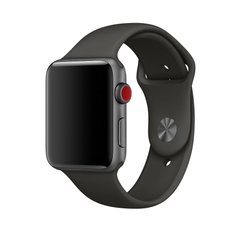 Ремешок Sport Band для Apple Watch 42/44mm силиконовый серый спортивный ARM Series 6 5 4 3 2 1 Charcoal Gray фото