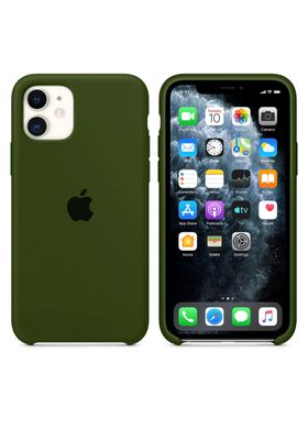 Чехол силиконовый soft-touch ARM Silicone case для iPhone 11 зеленый Army Green фото