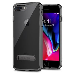 Чехол противоударный SGP A quality Crystal Hybrid с подставкой для iPhone 7 Plus/8 Plus прозрачный Black фото