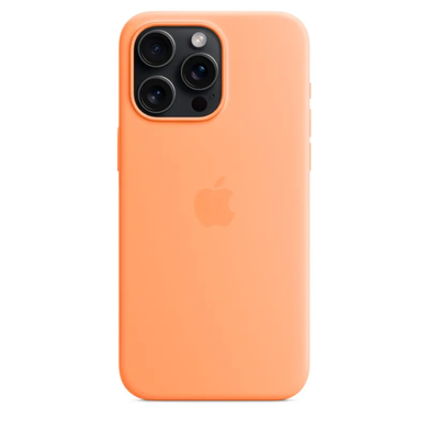 Чохол Silicone case with MagSafe для iPhone 15 Pro Max Orange Sorbet AAA фото