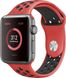 Ремінець Nike Band для Apple Watch 42 / 44mm силіконовий червоний + чорний спортивний ARM Series 6 5 4 3 2 1 Red + Black фото
