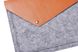 Фетровый чехол-конверт Gmakin для Macbook New Air 13 (2018-2020) серый+коричневый (GM12-13New) Gray+Brown