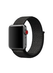 Ремінець Sport Loop для Apple Watch 42 / 44mm нейлоновий чорний спортивний ARM Series 6 5 4 3 2 1 Black фото