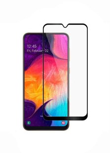 Защитное стекло для Samsung A10/A10s/M10 CAA 2D с проклейкой по всему стеклу черная рамка фото