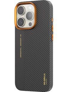 Чехол Blueo Air BiTexture Slim Aramid Fiber Case 600D with MagSafe для iPhone 15 Pro Max Orange фото