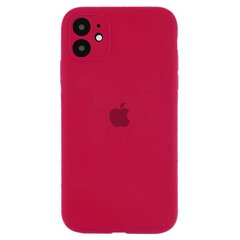 Чохол Silicone Case Full Camera Protective AA для Apple iPhone 12 Rose Red фото