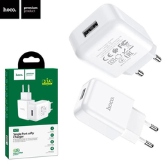 Мережевий зарядний пристрій Hoco N2 USB White фото