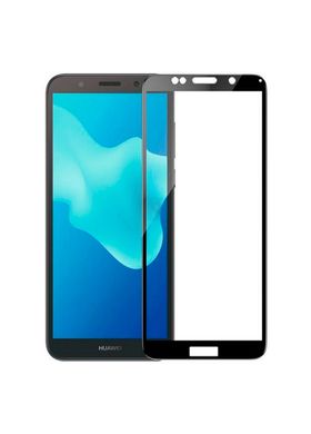 Защитное стекло c рамкой для Huawei Y5 Prime 2018 black фото