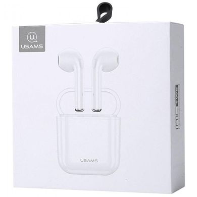 Навушники бездротові вакуумні Usams LQ Series Bluetooth з мікрофоном білі White (US-LQ001) фото