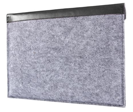 Фетровый чехол-конверт Gmakin для Macbook New Air 13 (2018-2020) серый+черный (GM13-13New) Gray+Black фото