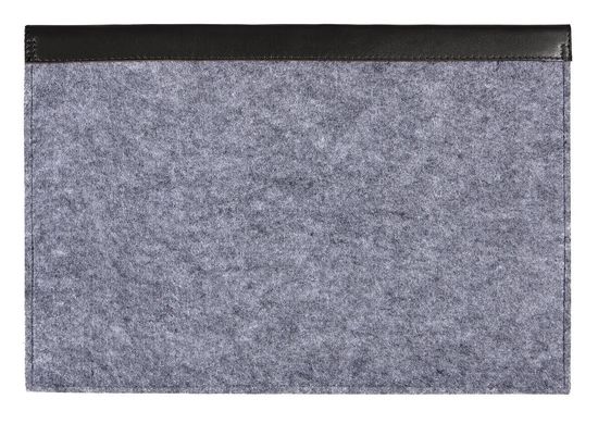Фетровий чохол-конверт Gmakin для Macbook New Air 13 (2018-2020) сірий + чорний (GM13-13New) Gray + Black фото