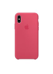 Чохол силіконовий soft-touch Apple Silicone case для iPhone X / Xs червоний Hibiscus фото