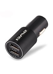 Автомобильное зарядное устройство Awei C-100 2 порта USB быстрая зарядка 2.4А АЗУ черное Black фото
