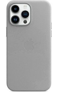 Чехол Leather Case with Magsafe для Apple iPhone 15 Pro Max Light Gray AAA фото