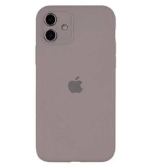 Чохол Silicone Case Full Camera Protective (AA) для Apple iPhone 12 (Сірий / Lavender) фото
