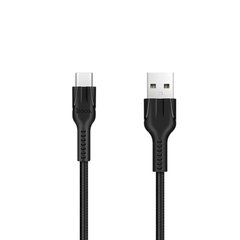 Кабель USB to USB Type-C Hoco U31 1 метр чорний Black фото