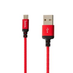 Кабель Micro-USB to USB Hoco X14 2 метра чорний + червоний Red / Black фото