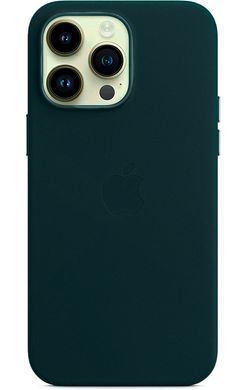 Чохол Leather Case with Magsafe для Apple iPhone 14 Pro Max Midnight Blue AAA фото