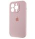 Чехол Silicone Case Full Camera Protective (AA) для Apple iPhone 15 Pro (Розовый / Pink Sand)
