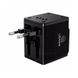 СЗУ 2USB Usams T2 (1A) Black (US-CC044) with Universal Travel Adapter