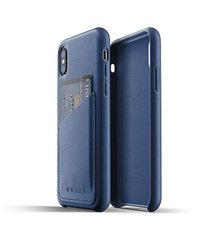Чохол шкіряний MUJJO для iPhone Xs Full Leather Wallet, Blue фото