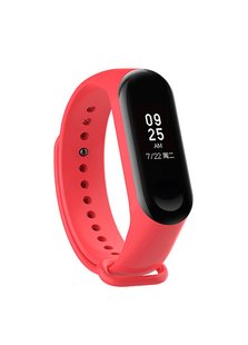 Ремешок силиконовый для Xiaomi mi band 3 red фото