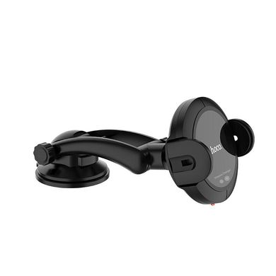 Автомобільний тримач для телефону Hoco CA35 чорний Black + Wireless Charger фото