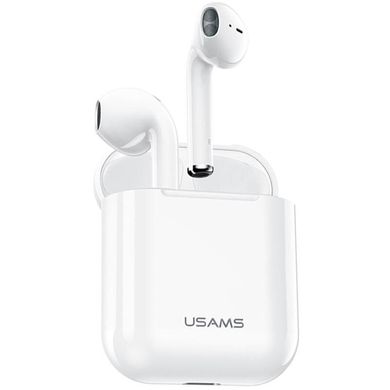 Навушники бездротові вкладиші Usams ND Series Bluetooth з мікрофоном білі White (US-ND001) фото