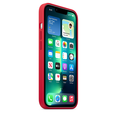 Чохол силіконовий soft-touch Apple Silicone case with MagSafe для iPhone 13 Pro Red фото