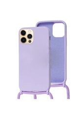 Чехол силиконовый ARM на шнурке для iPhone 12/12 Pro фиолетовый Light Purple фото