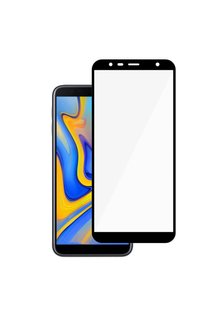 Защитное стекло с полной проклейкой для Samsung J6+(2018) black фото