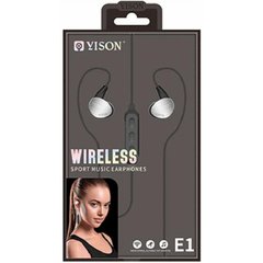 Навушники бездротові вакуумні Yison E1 Bluetooth з мікрофоном чорні Black фото