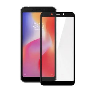 Защитное стекло с полной проклейкой для Xiaomi Redmi 6(black) фото