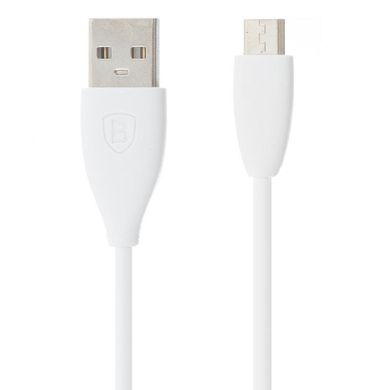 Кабель Micro-USB to USB Baseus (CAMMY-02) 1 метр белый White фото