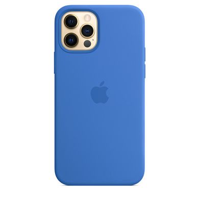 Чехол силиконовый soft-touch ARM Silicone Case для iPhone 13 Pro Max синий Capri Blue фото