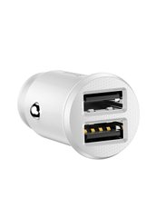 Автомобільний зарядний пристрій Baseus (CCALL-YD02) 2 порту USB швидка зарядка 3.1A АЗП біле White фото