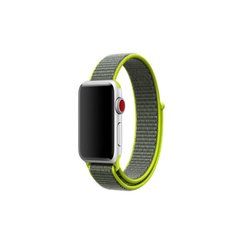 Ремінець Sport Loop для Apple Watch 42 / 44mm нейлоновий жовтий спортивний ARM Series 6 5 4 3 2 1 Flash фото