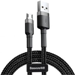 Кабель Micro-USB to USB Baseus (CAMKLF-AG1) 0,5 метрів сірий + чорний Grey / Black фото