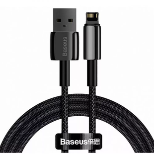 Кабель Baseus Tungsten Gold Fast Charging Lightning 2.4A (1m) Black фото