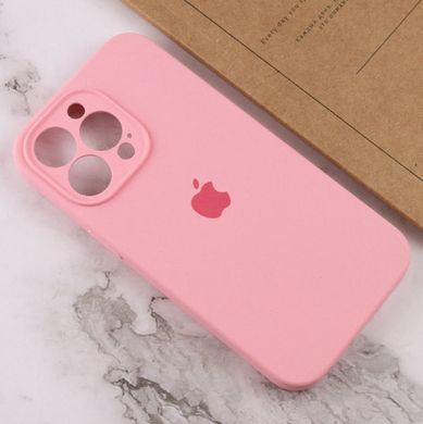 Чохол Silicone Case Full Camera Protective (AA) для Apple iPhone 15 Pro (Рожевий / Light pink) фото