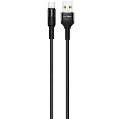 USB Cable Usams US-SJ224 Braided U5 MicroUSB Black 1.2m фото