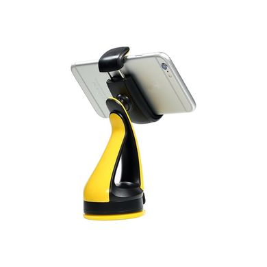 Автомобільний тримач для телефону Remax (OR) RM-C15 чорний + жовтий Black / Yellow фото